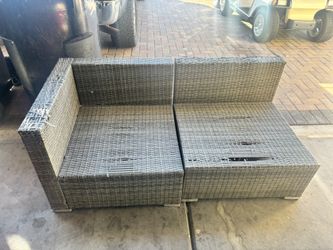 Patio Chairs Wicker Style Needs Cushions Or Repair