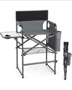 Portable camping chair folding tall director 26" NP13795GR