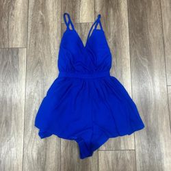 Royal Blue Flow Romper