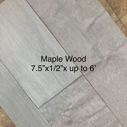 Canadian Hard Maple  Engineered Wood Flooring Premium 1/2”x 7.5” Wide Planks Up to 6’ Plank Lengths .Durable UV Laquer Finish.