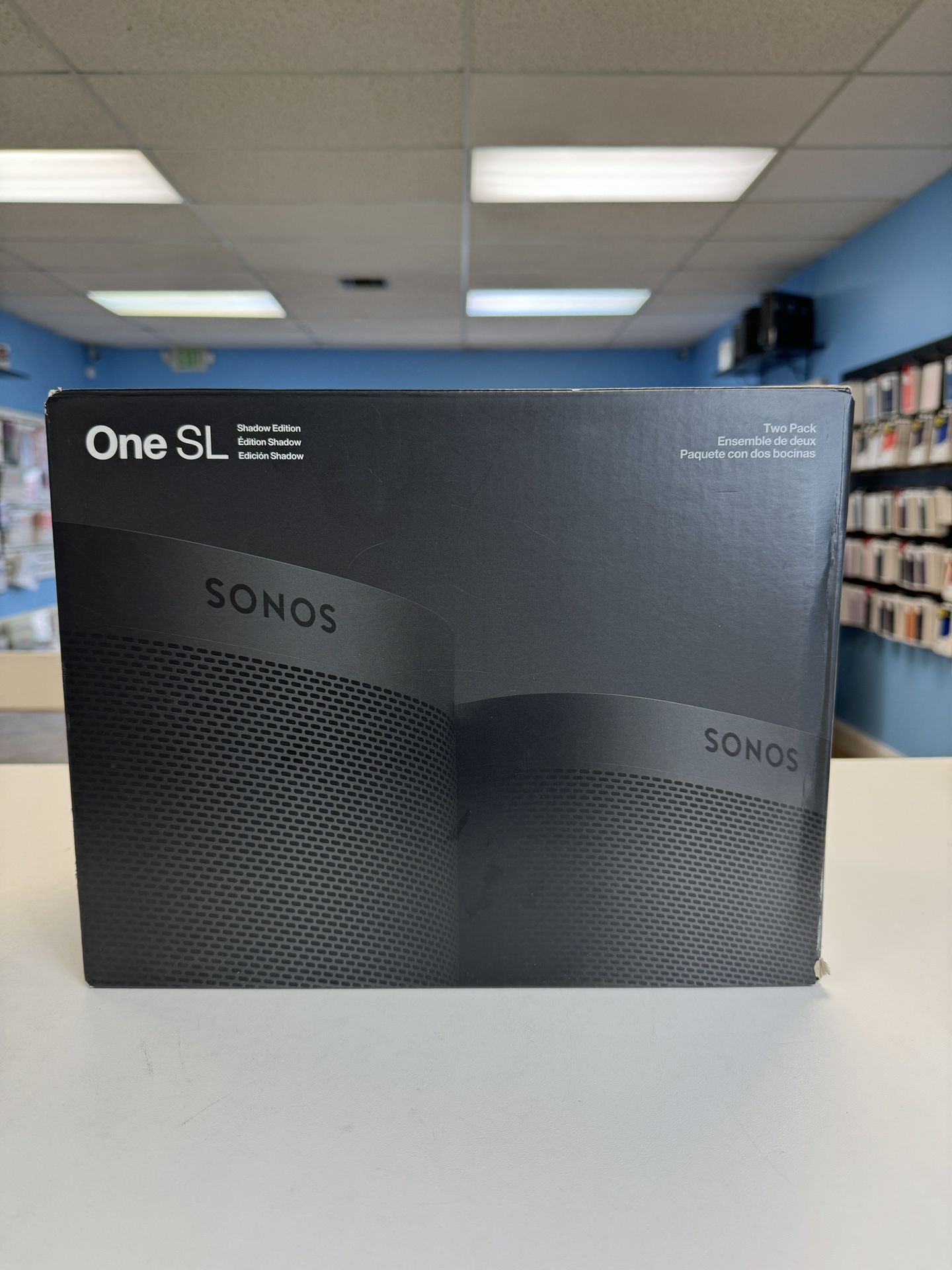 Sonos One SL Wireless Speakers WiFi Bluetooth 2 Pack Shadow Edition