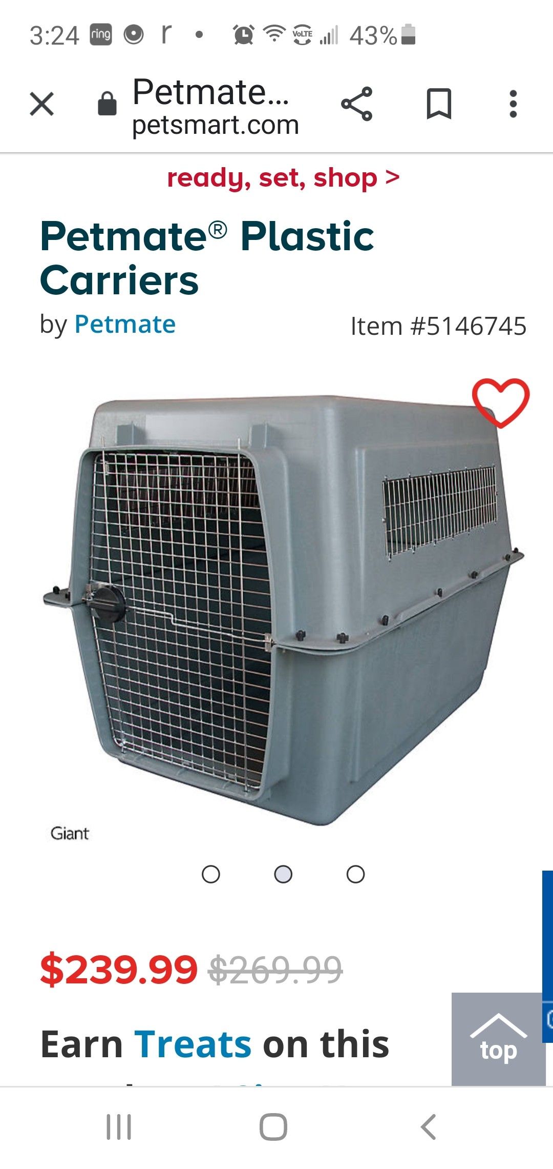 Petmate Carrier Large Crate