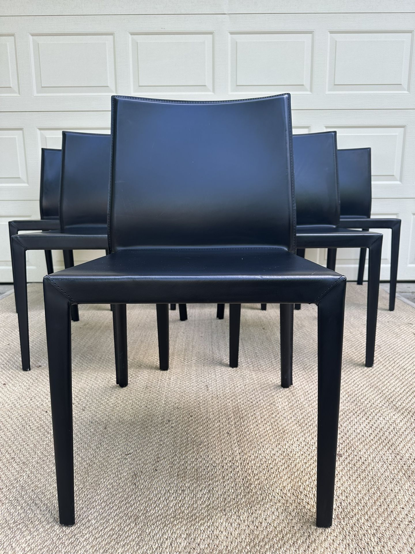 STICH LEATHER “BEVERLY” CHAIR BY CATTELAN, ITALY - TARIFF-FREE REAL ITALIAN TREASURE!!