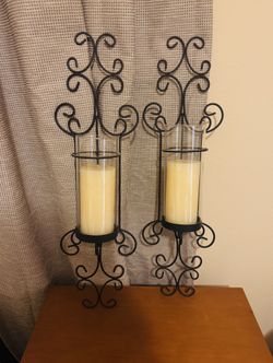 Iron Wall Candle Sconce Holder Set of 2