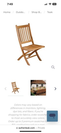 Barlow Tyrie Ascot Folding Teak Dining Side Chair (1)