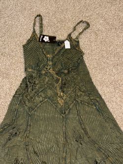 Olive green mini dress medium