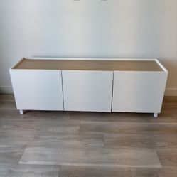 Modern White + Wood Cabinet / TV Console