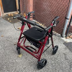 rollator walker with basket