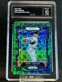 2024 Prizm 💥 Randy Johnson 💥 Green Scope Prizm /75 GMA 10 💎 Mint - Seattle Mariners