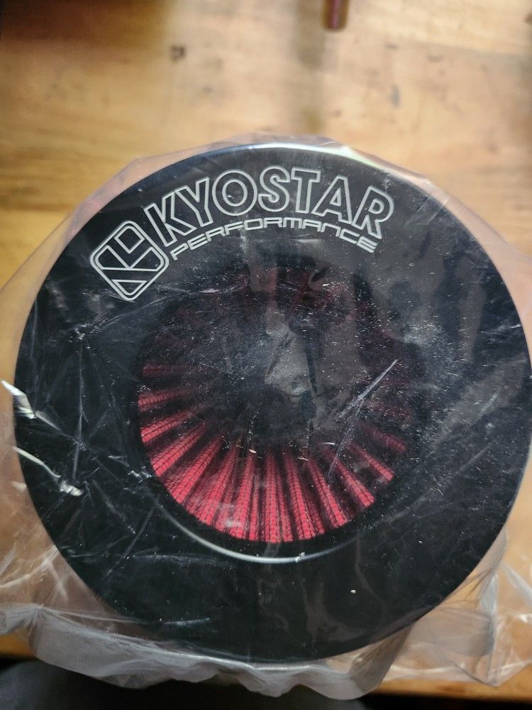 Kyostar 6 Inch (152mm) Neck High Flow Inlet Cold Air Intake Cone Replacement Dry Air Filter Red