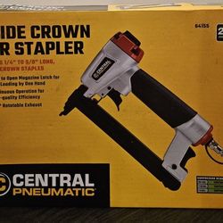 Central Pneumatic 20 Gauge Wide Crown Air Stapler 1/4 5/8 110 PSI