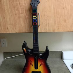Red Octane Guitar Hero Sunburst Wireless Guitar Controller For PS2  "No Dongle#