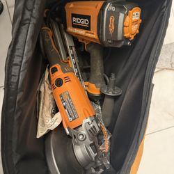 Ridgid Angle Ginder And Nail Gun