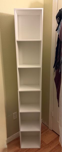 White book shelf