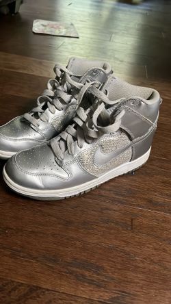 Nike dunk high top sliver metallic