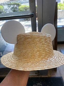 Mickey Mouse Ears Straw Sun Hat