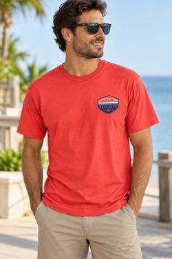 Salt Life Men's Small Coral Orange Fish Surf Dive Relax Graphic T-Shirt NWT