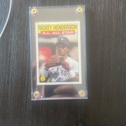 Ricky Henderson 1986 all star baseball Card