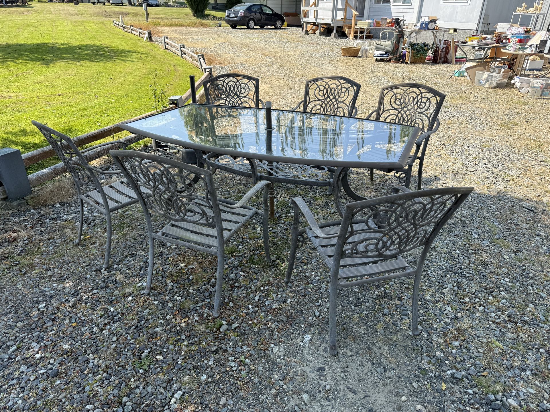 7 Pc Metal Patio Set