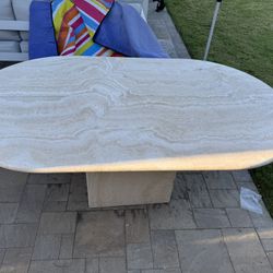 Stunning White Marble Dining Table 