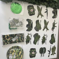 Camouflage Military green Party Supplies 