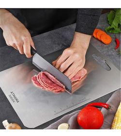 Stainless Steel Cutting Board for Kitchen, SUS-304 Chopping Board, Easy To Clean