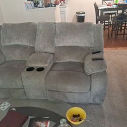 Recliner Couch And   Recliner Love Couch, Bedroom Set, Dining Room Table