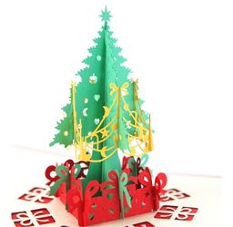 3D Pop Up Christmas Greeting Cards: 2Pcs Merry Christmas Cards Handmade Holiday
