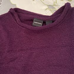 Women’s Bobbie Brooks Purple Sweater Boat Neck 