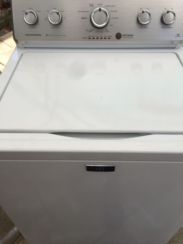 MAYTAG CENTENNIAL WASHING MACHINE WORKS PERFECT NO AGITATOR STAINLESS STEEL ! DELIVERY AVAILABLE!