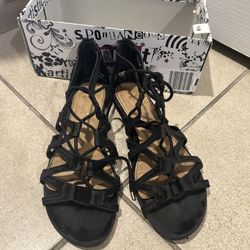 Brash Black Open Toe Sandals 