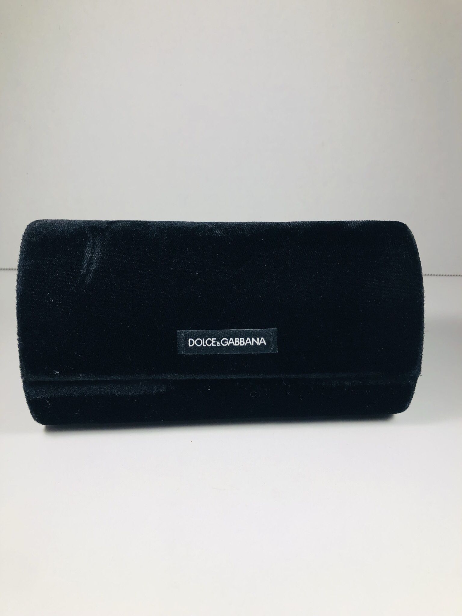 Dolce Gabbana Large Black Velvet Sunglasses Case