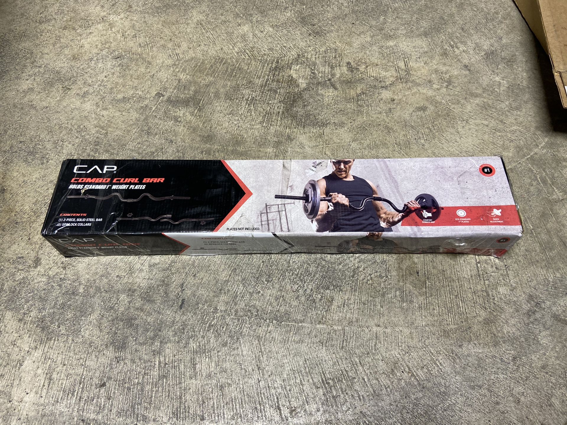 4 ft curl bar with weights