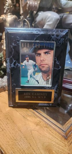 KEN CAMINITI PLAQUE & CARD IN FRAME