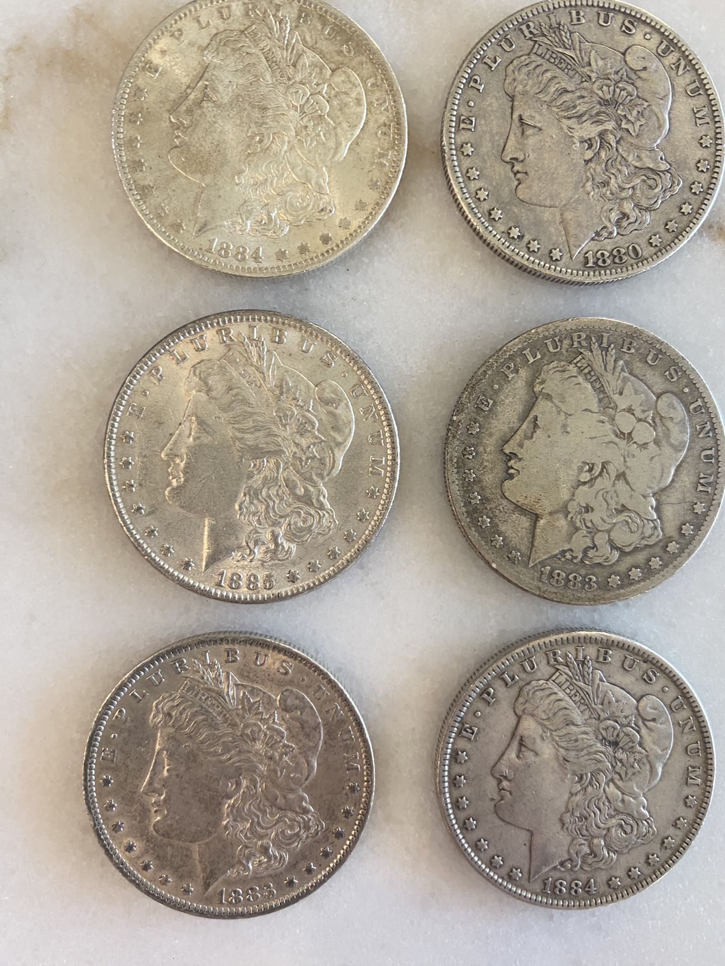 Morgan Dollars (10 Ea), Excellent Condition