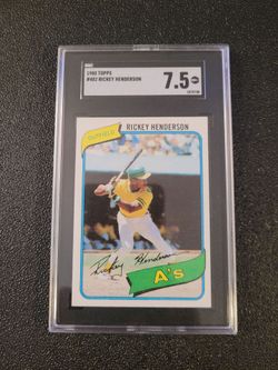 SGC 7.5 Rc Rickey Henderson 1980 Topps Rookie #482 HOF