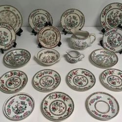 Antique Indian Tree Fine China Set 