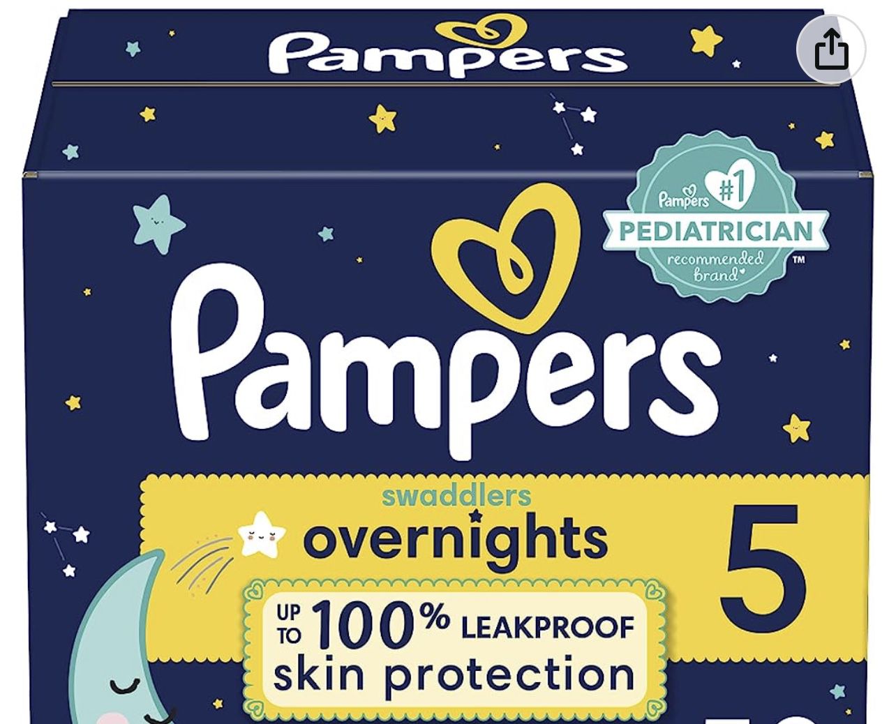 Pampers Swaddler Overnight Size 5