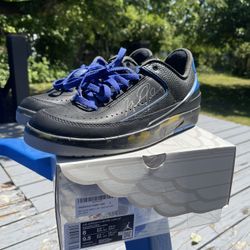 Off White Jordan 2 Black varsity Royal Size 8 Used