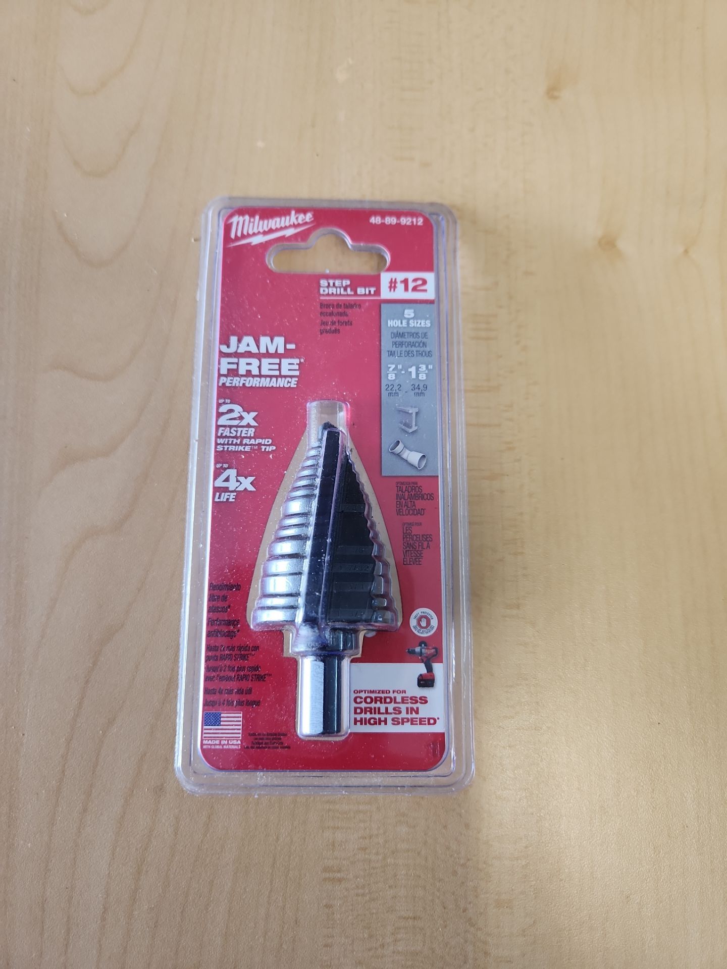 Milwaukee step drill bit.