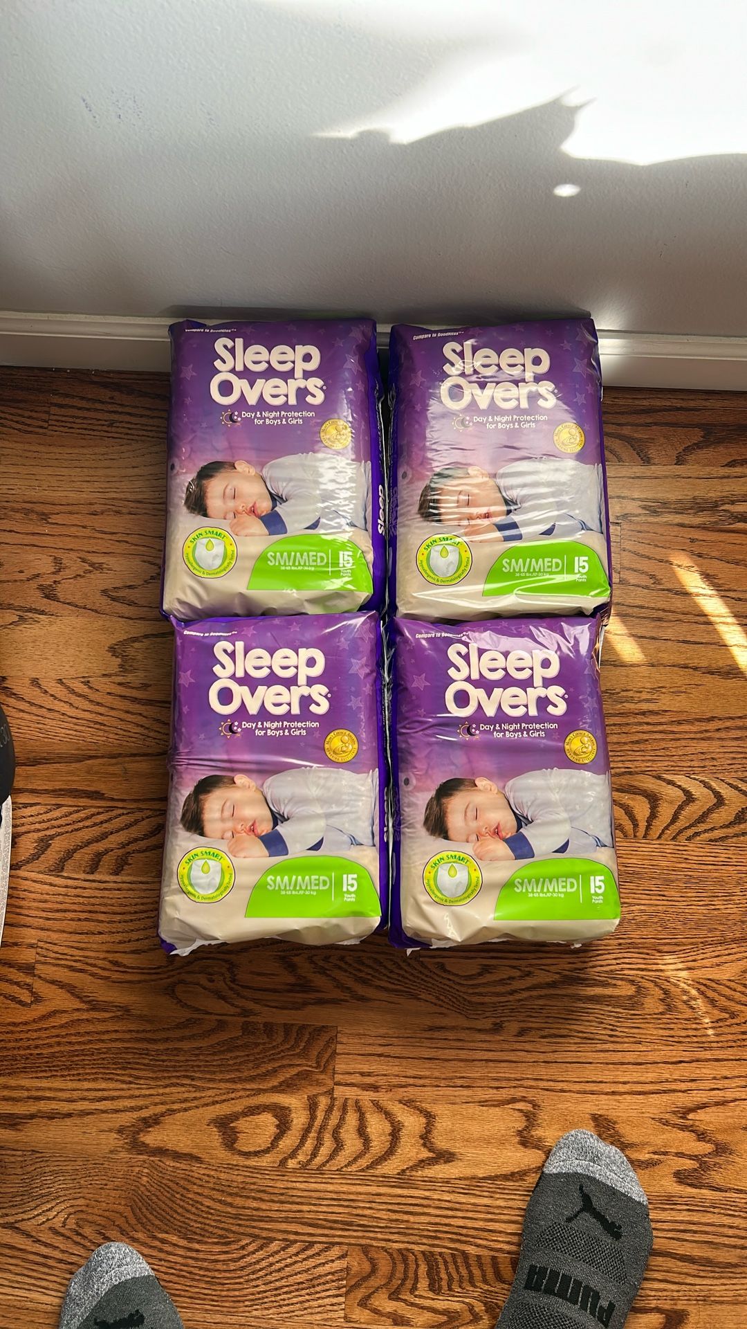 Cuties Sleep Overs Youth Youth Absorbent Underwear Small/Medium 38 to 65 lbs. SLP05301, 15 Ct