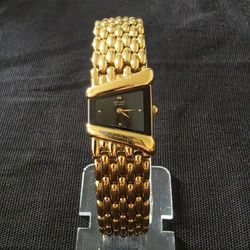 VTG Seiko 4N00 5749 Rivoli Asymmetrical Beads of Rice Bracelet 18mm Watch Japan