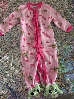 Baby Yoda Pink Sleeper