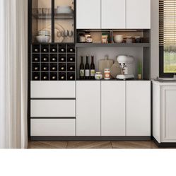 Storage Cabinet With Wine Storage 