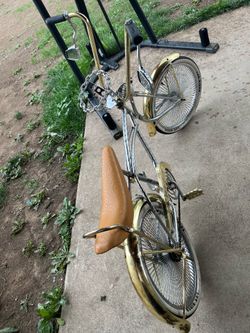lowrider bike sliver and gold 20inch frame