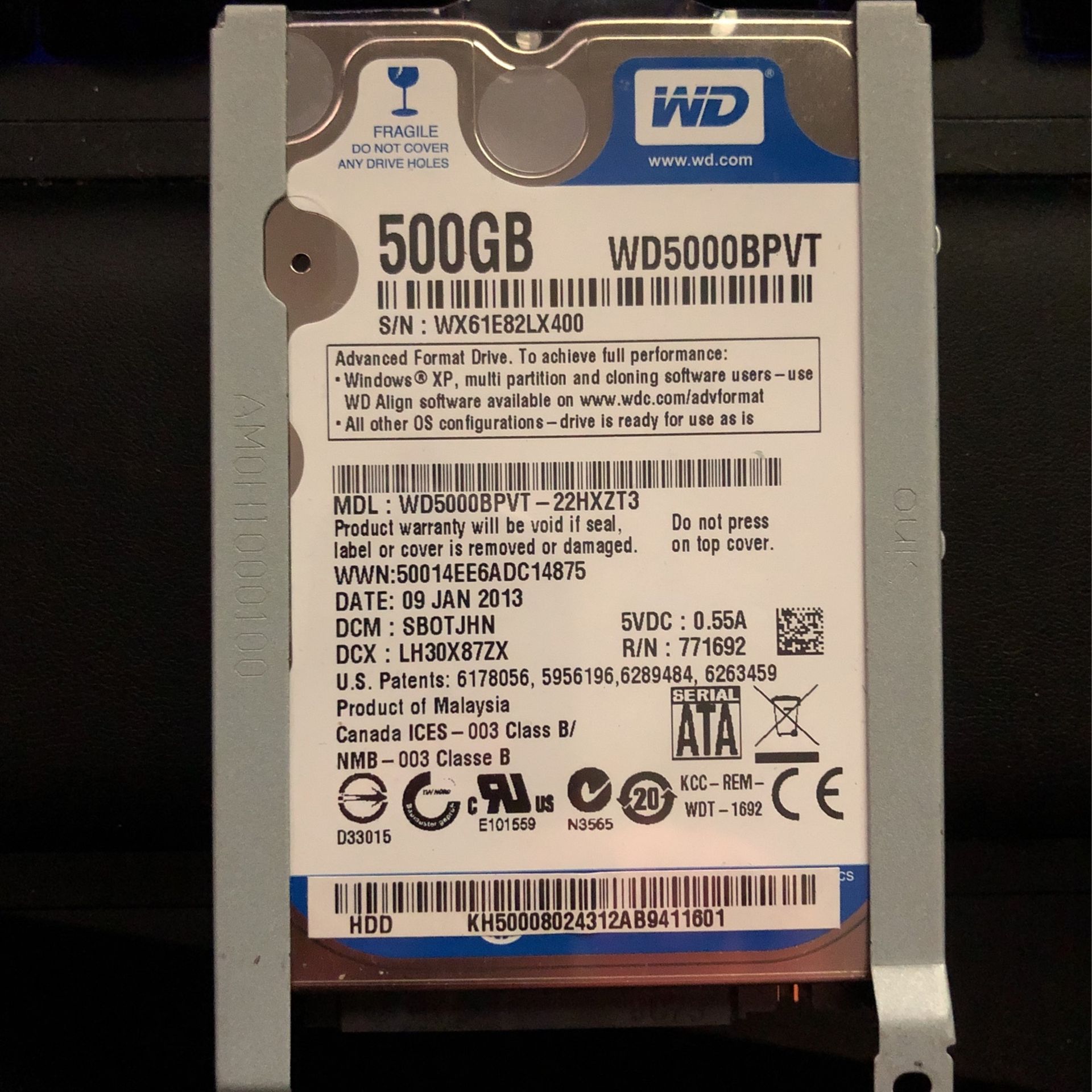 500GB HDD and 128GB SSD READ DESCRIPTION