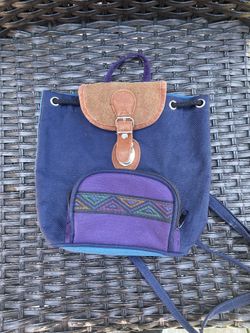 vintage 1990s canvas mini backpack
