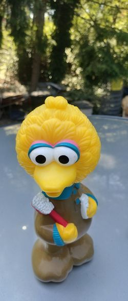 Vintage 1990s Sesame Street Big Bird Bubble Bath Container