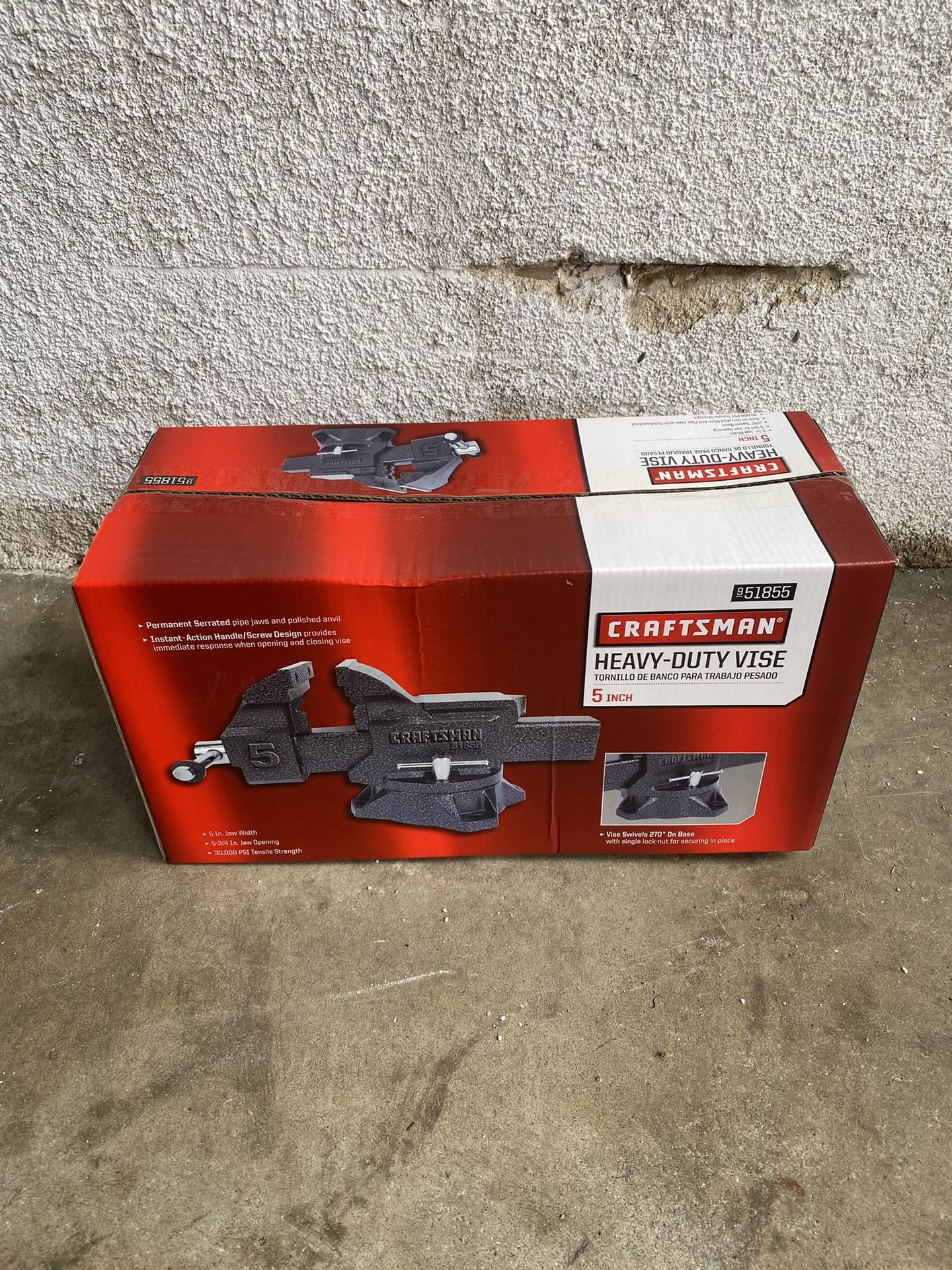 NEW heavy duty CRAFTSMAN 5" Workshop Swivel Bench VISE 51855