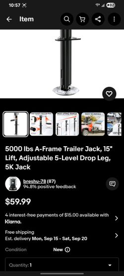 Boat . RV . Trailer Jack